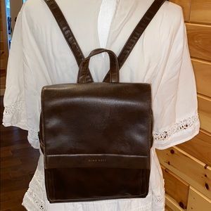 Nine West brown leather backpack or with handle